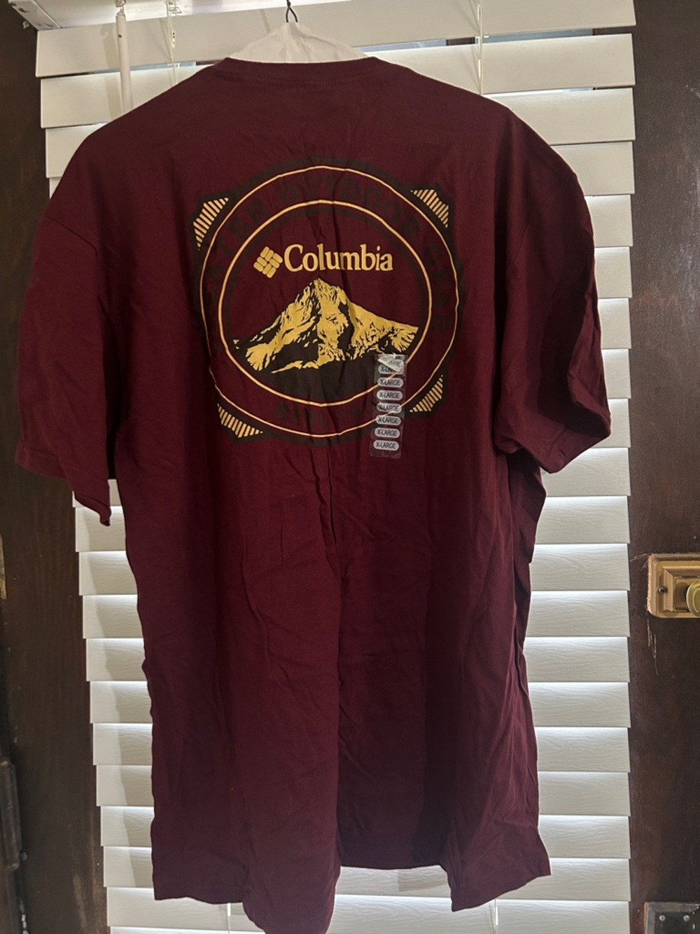 Columbia Maroon Tee with Yellow Logo - Picture 2 of 4